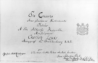 Los Conciertos de Brandeburgo, 1721 de Johann Sebastian Bach